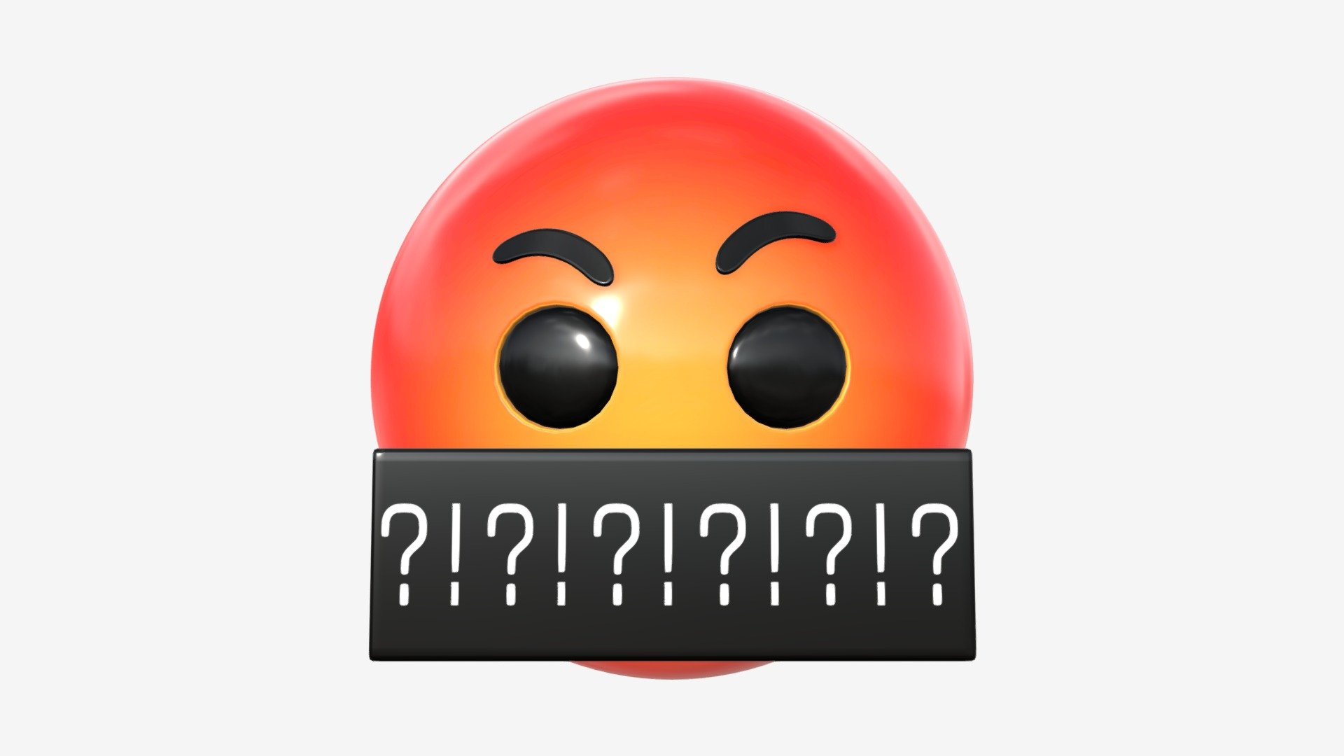 Emoji 078 Angry with mouth covered - Buy Royalty Free 3D model by HQ3DMOD (@AivisAstics) 3d model