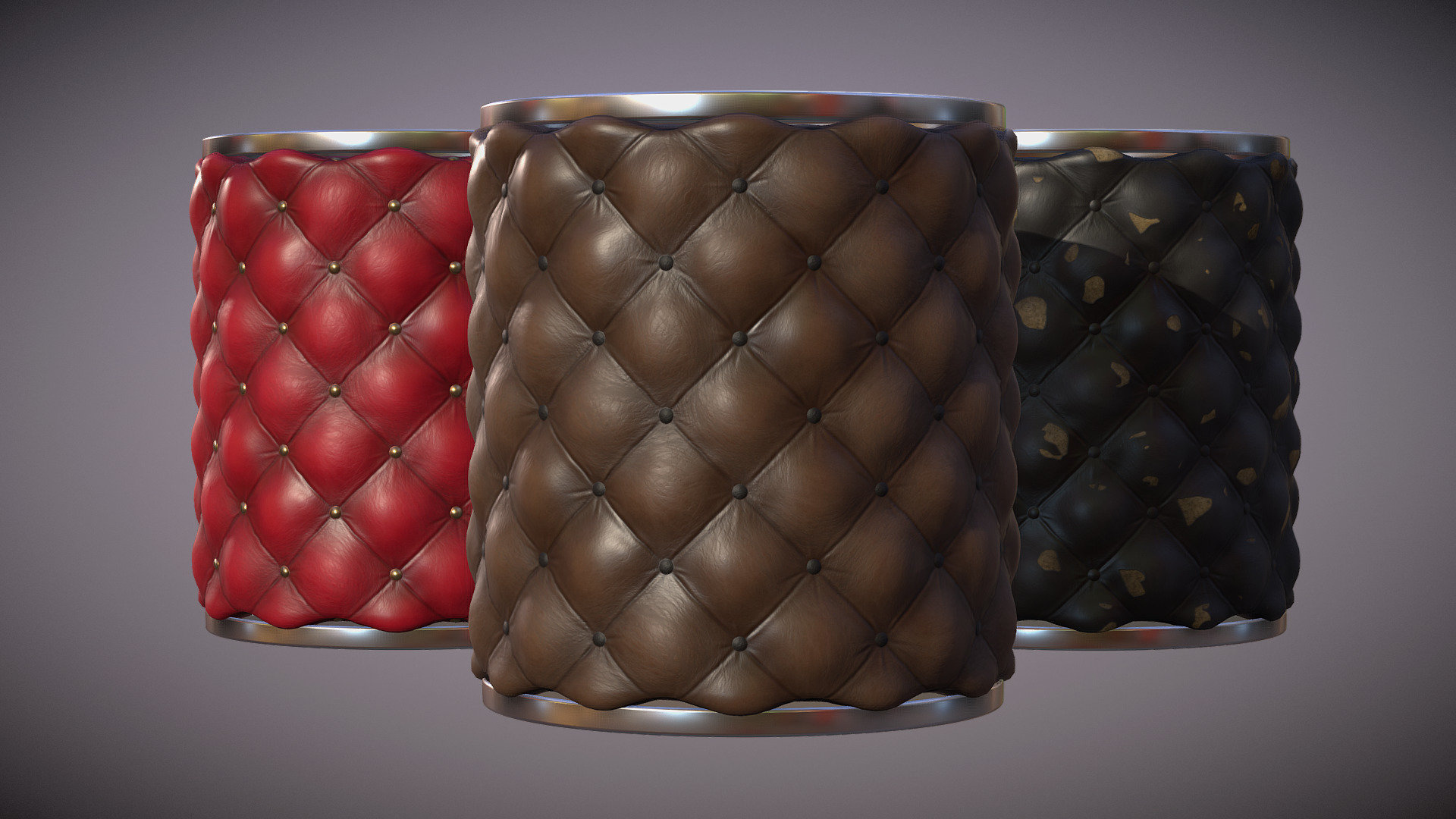 Procedural Padded Leather, textured in Substance Designer.

Artstation post: https://www.artstation.com/artwork/Nm4n5 - Substance Designer - Padded Leather - 3D model by soidev 3d model