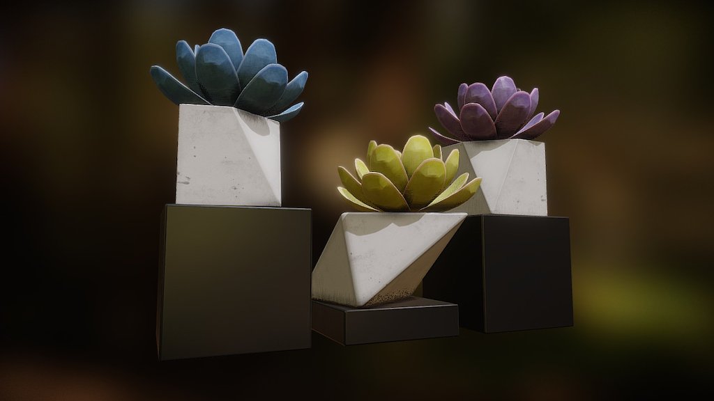 Plant Pot #3 - Third upload of weekly project 1 - Plant Pot 3 - 3D model by Bent Polygon (@sporeos) 3d model