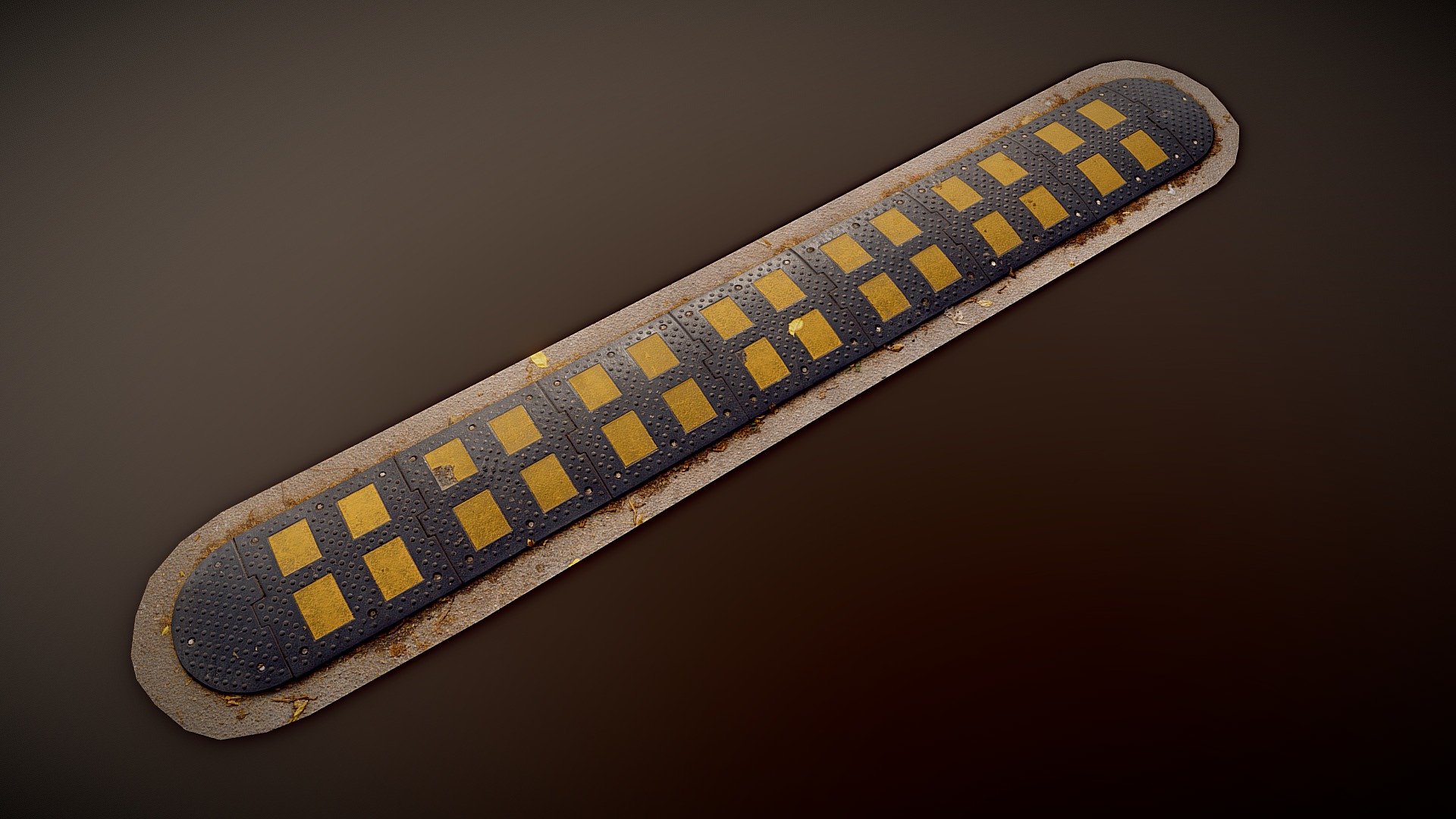 Russia speed bump low-poly model based on photogrammetry - Speed Bump[FREE][LOW] - Download Free 3D model by Alexander Komendant (SashaRX) (@Sasharx) 3d model