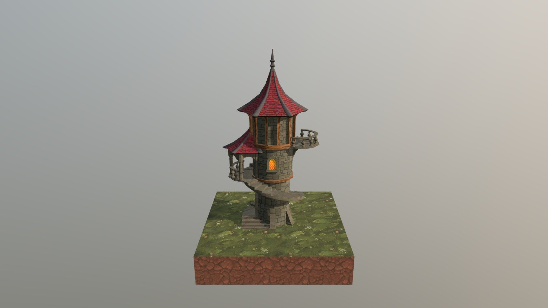 This is a project I did for my university that involved creating a tower to be used in video game environment 3d model
