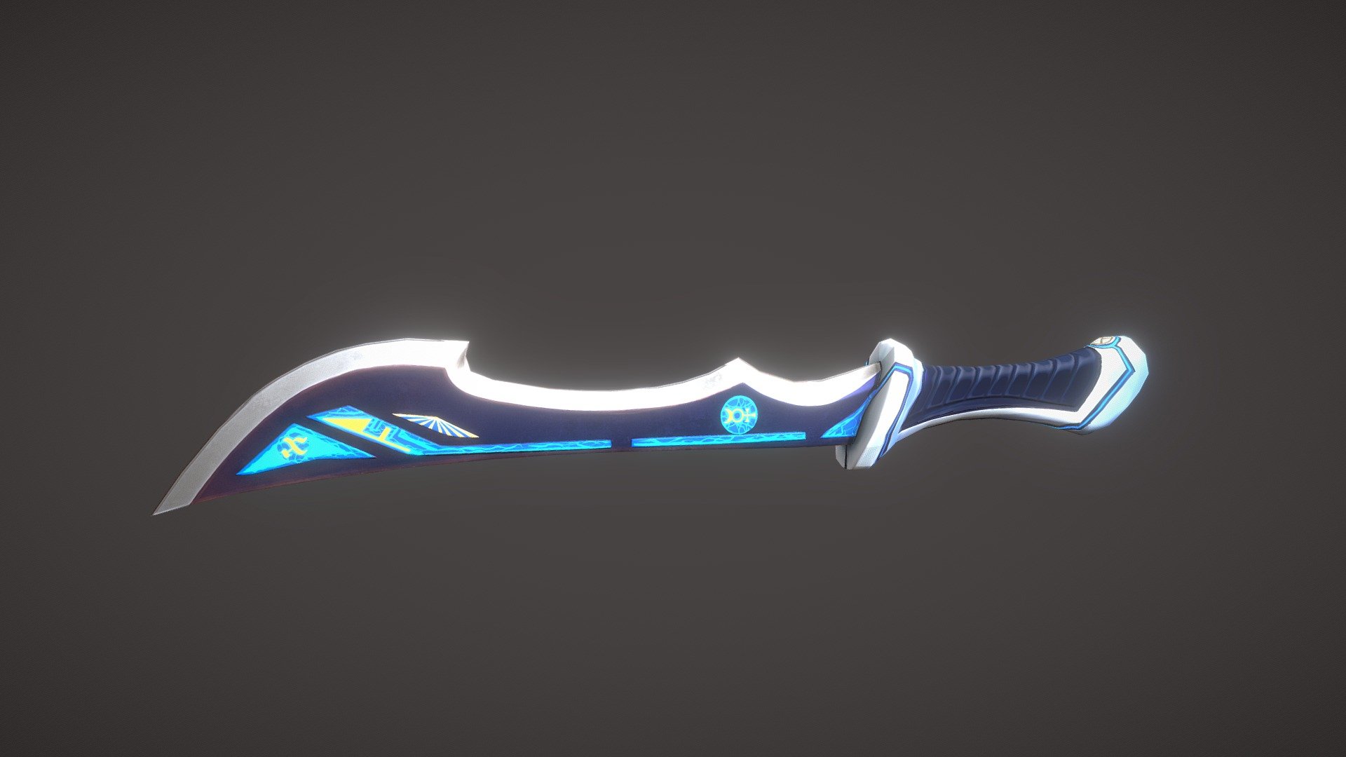 Swift Blade

A high-quality game-ready weapon featuring skilled hand-painting with a full PBR workflow. This part of the The Greylands: One-Handed Weapon Pack.

Concept:

A sword symbolic of fast technology. The Eight of Wands (Mercury in Sagittarius) in Sword Form - The elemental power of fire crystalized into matter. The speed of will expressed by mind and body as one. The sword is powered by a nano-fusion core set to the planetary frequency of Mercury. A warp-field stabilizer in the handle renders the blade practically weightless once in motion. In other words, magic and sci-fi packaged and sold to tech-bros with a flair for wizardry. 

Increased attack/movement speed; chance on hit for 1 extra hit; chance on hit for 1 instant spellcast. 

Specs:

545 Verts; 1,086; 15 Textures; 5 Prefabs.

This asset has been tested using Unity 2021 and Unreal 4 3d model