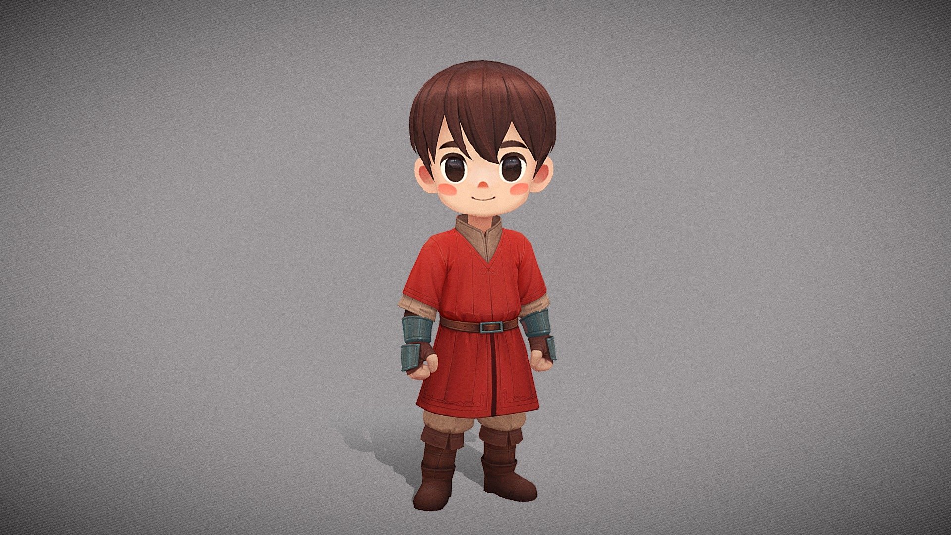This is a character created for a handpainted tutorial 3d model