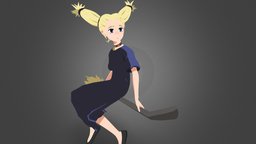 Momo toon, 2d, woman, damn, momo, character, girl, cartoon, anime, kaisen