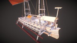 Kapal Borobudur variant color africa, ships, ocean, indonesia, madagascar, continent, 3d-modeling, borobudur, 3d, 3dsmax, sea, boat