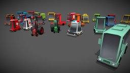 Cute Cartoon Car Pack realtime, pack, unity, unity3d, cartoon, lowpoly, gameart, car