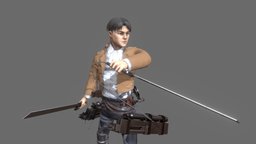 Levi Ackerman 3D substancepainter, maya, character, zbrush, anime