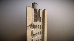 Modelado del sistema de comunicación vertical sketchup, 3dsmax