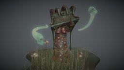 Underworlds Chest in the Swamp of No Return skulls, chest, treasure, underworld, swamp, substancepainter, substance, monster, fantasy, ghost, souls, treasurechestchallenge