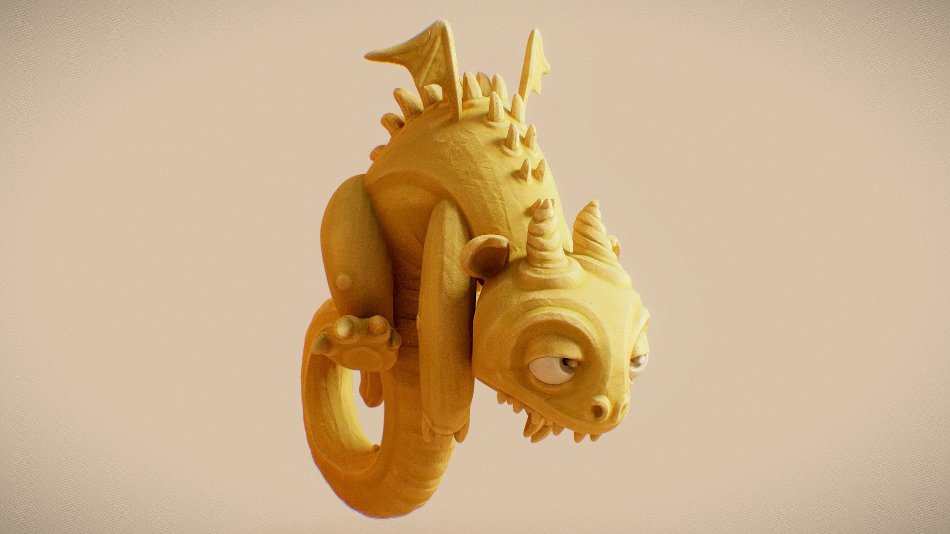Sculpt january day #26 - Dragon - Sculpt january day #26 - Dragon - Buy Royalty Free 3D model by Noss 3d model