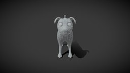 Cartoon Dog Terrier Base Mesh 3D Model body, base, mesh, dog, pet, animals, legs, mammal, ears, tail, head, canine, terrier, base-mesh, cartoon, lowpoly, animal, cartoon-terrier-dog-base-mesh