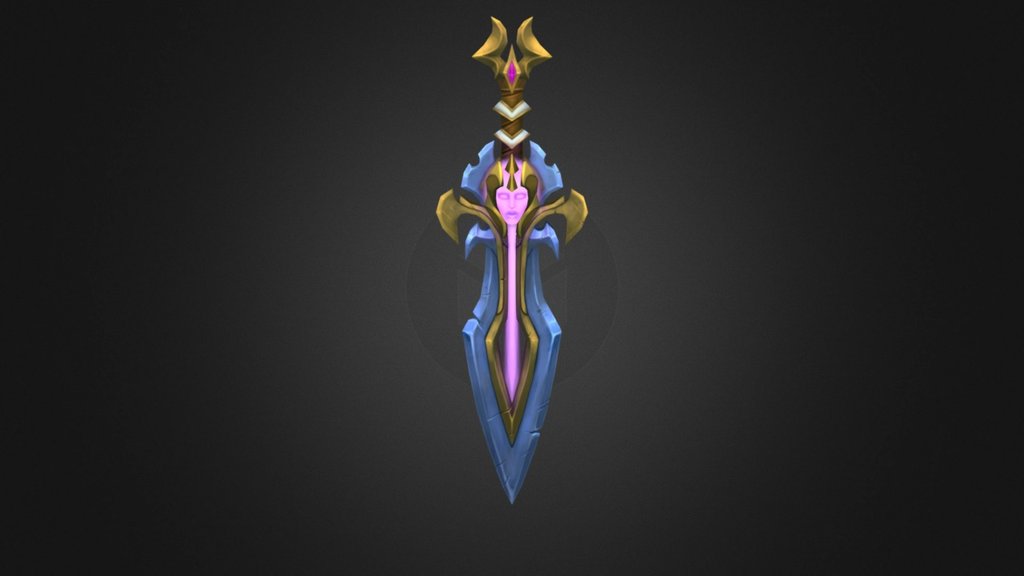 Final version (pre-critique) of the weapon I made for the BrushForge mentorship. Ready for critique 3d model