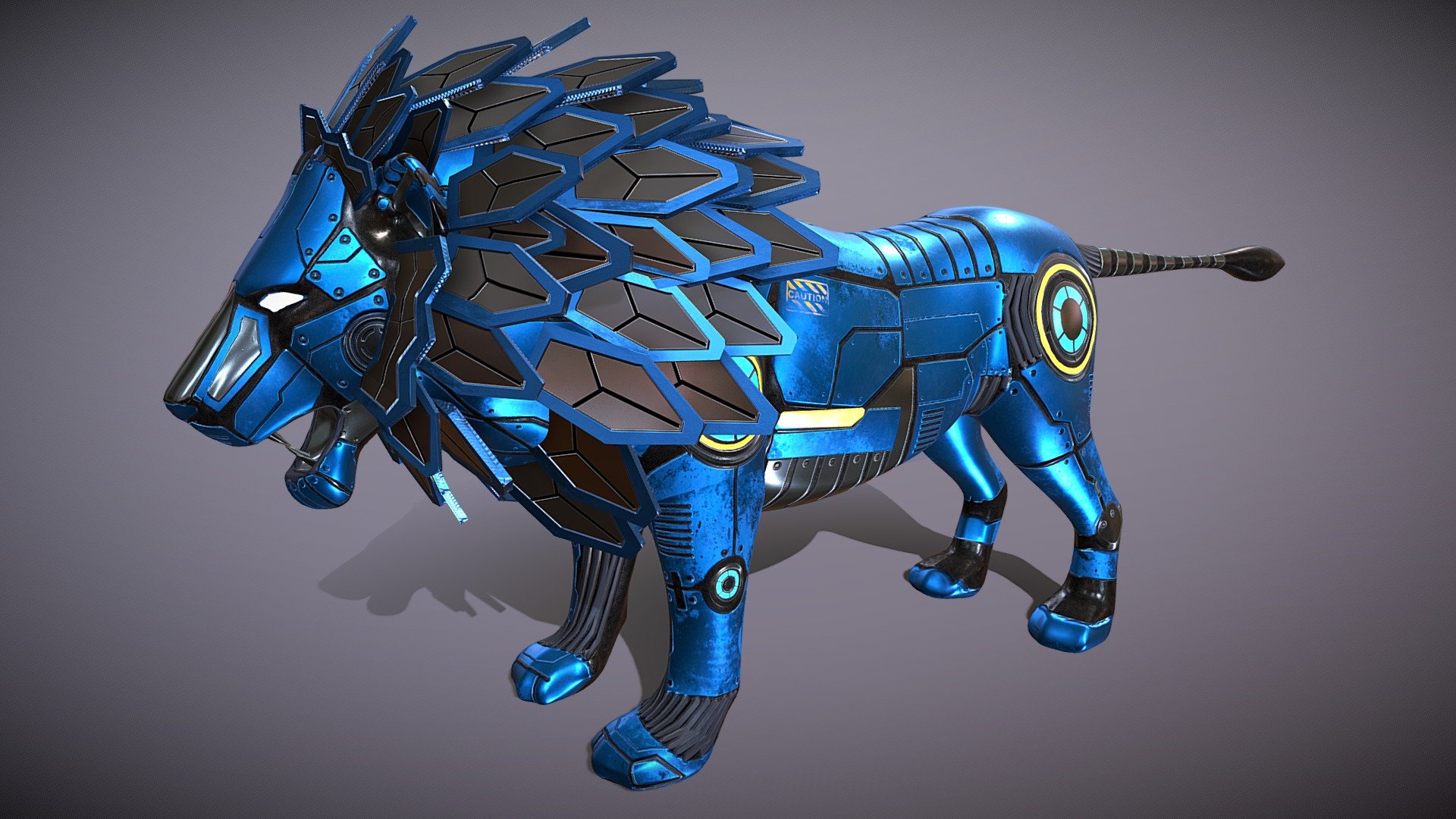 ROBOTIC LION - 3D model by Zohaib1 3d model