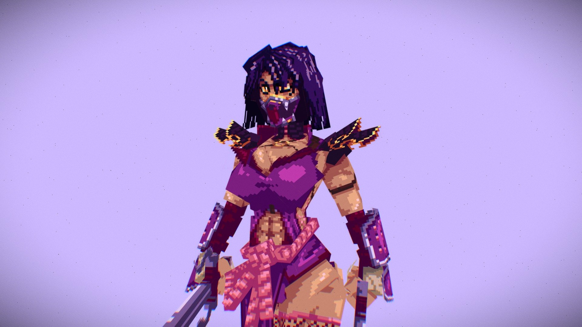 All hail the empress of Outworld - Mileena Redesign - Mortal Kombat - 3D model by Tom Favier (@Tom_Favier) 3d model