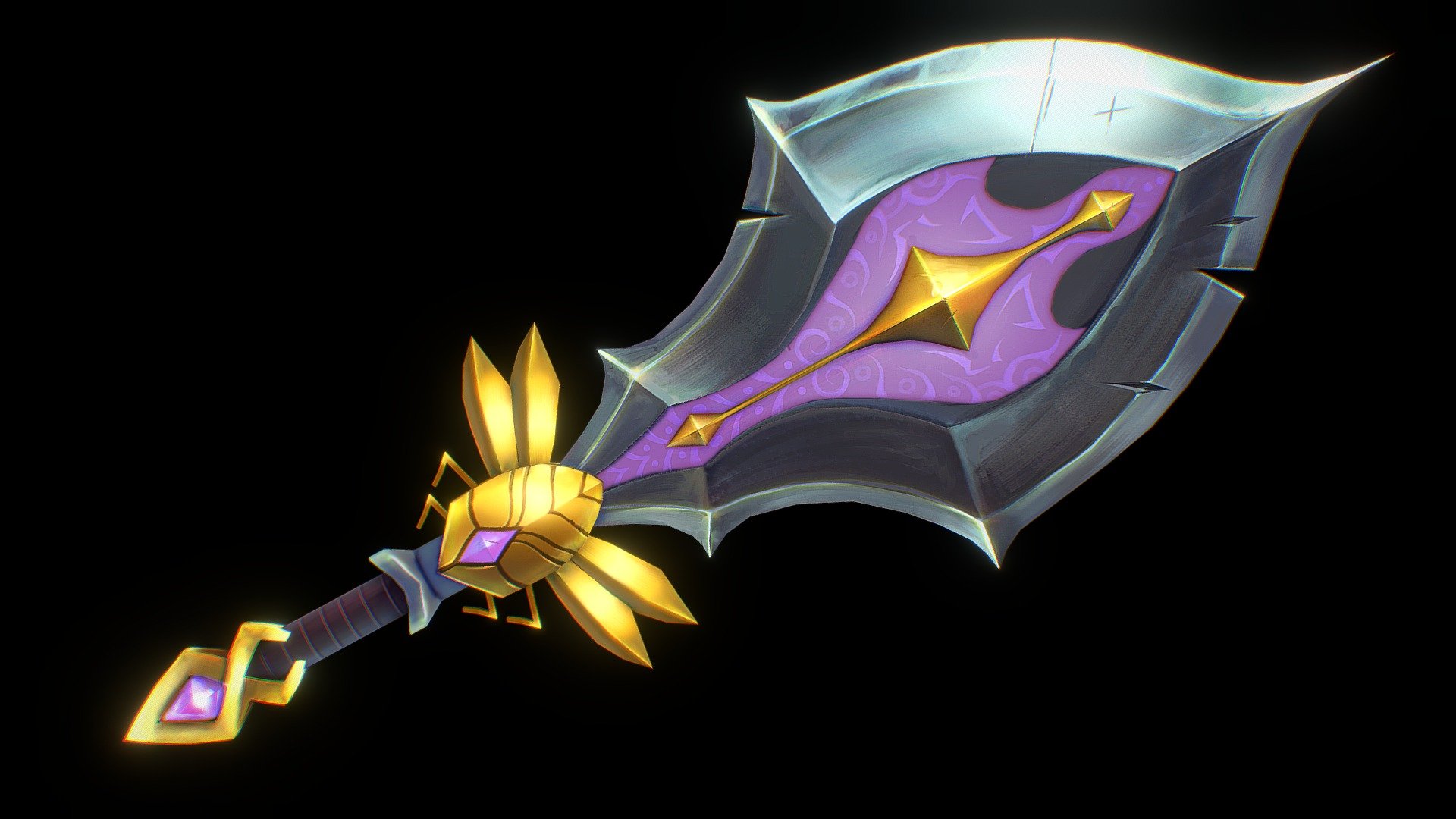 2D concept by Nana chibukhashvili - Stylized Sword - 3D model by 24fpsboy (@ikagogava) 3d model