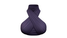 Female Crossover Wrap Around Neck Top neck, princess, tribal, chest, fashion, purple, girls, top, clothes, realistic, real, womens, crossover, wear, wrap, around, halter, pbr, low, poly, female, bralet, bralette