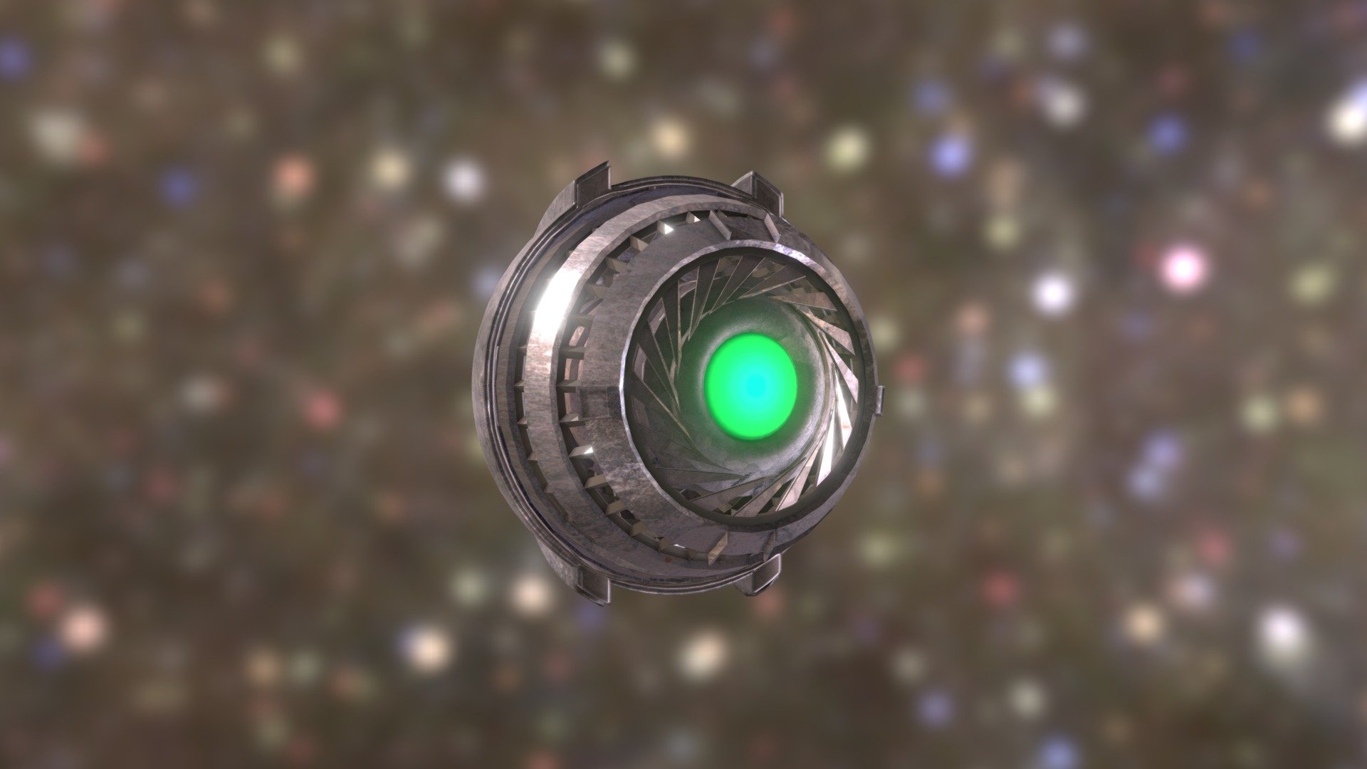 A robotic eye originally made for a Samsung Gear s3 watchface I made using Blender.
Originally created for a Samsung Gear watchface 3d model