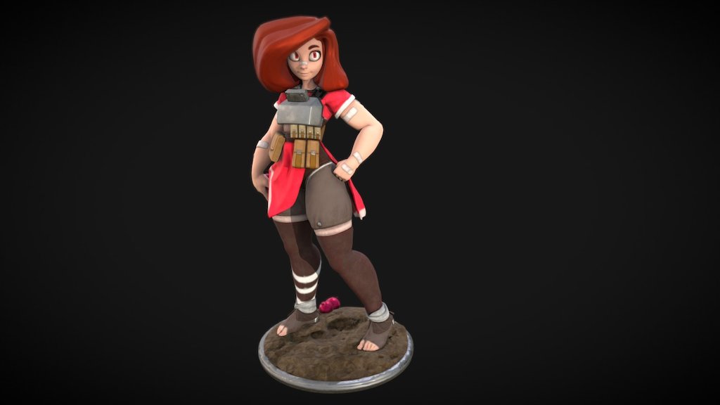 Character design by Ttyo-alba!
Textured in substance painter, sculpted in zbrush 3d model