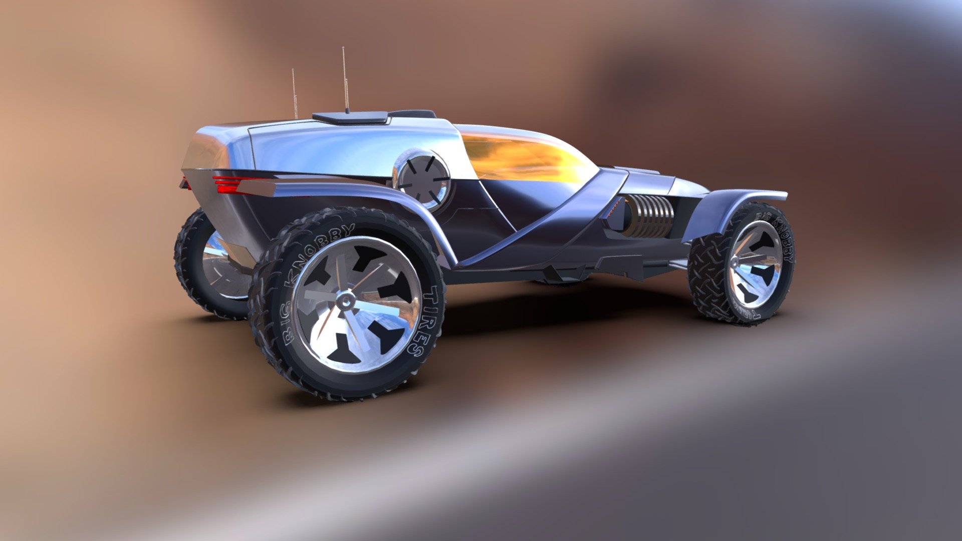 5 months ago my first WIP model for this vehicle went up on Sketchfab.  From this early WIP wireframe/curve network model, i've more recently worked on the NURB surface skinning.  The vehicle is designed from inspiration based on a series of books by the author Hugh Howey.  This is a vehicle for the planet Lok, in the Molly Fyde books.  The NURBS tool is coming along nicely within GS, as I hope this model is a testament to 3d model