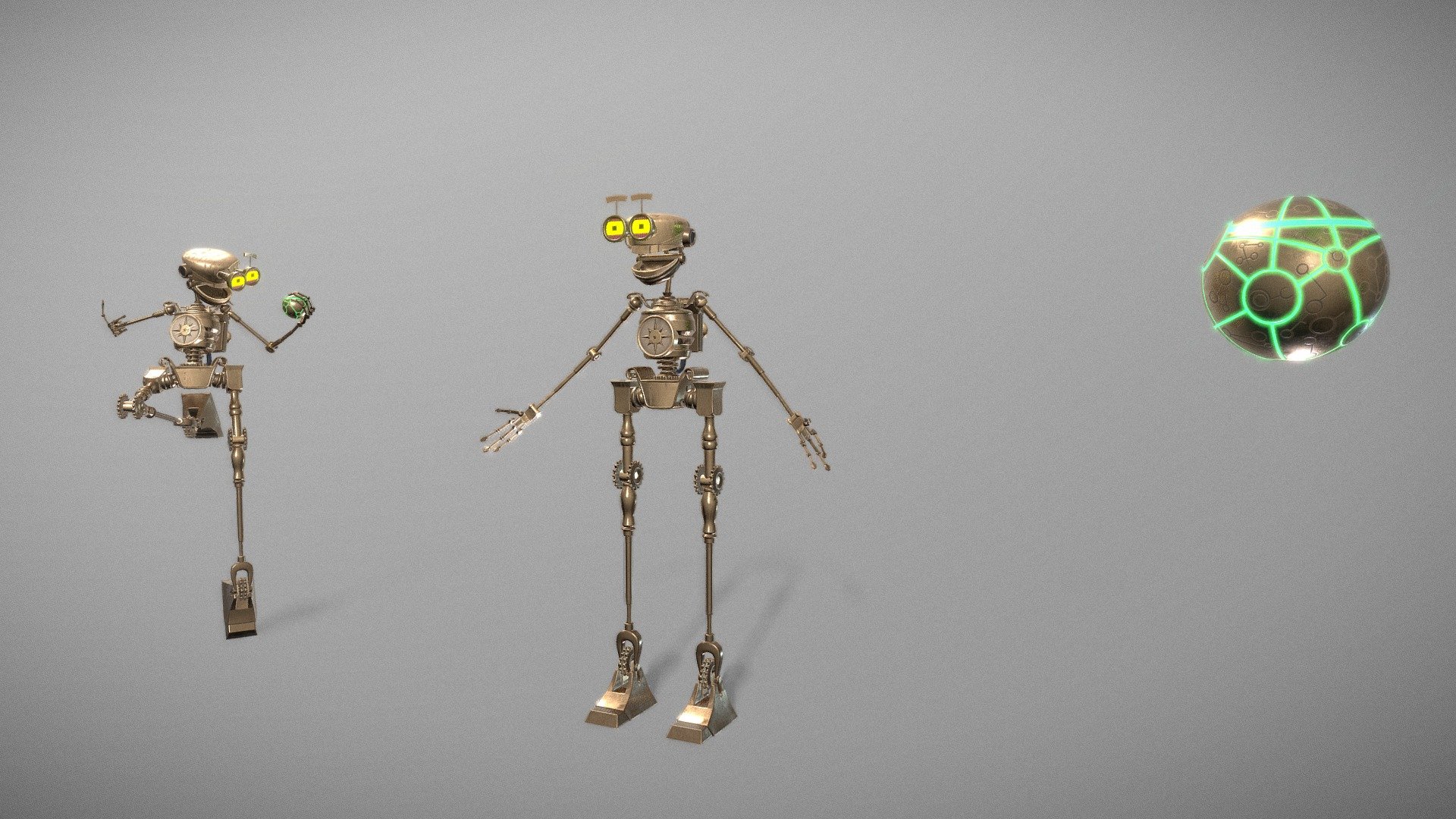 Fan art of Ben the robot from the fantastic cartoon &ldquo;Treasure planet