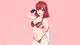 Iruka Sakimiya (Dolphin wave) gamecharacter, dolphine-wave