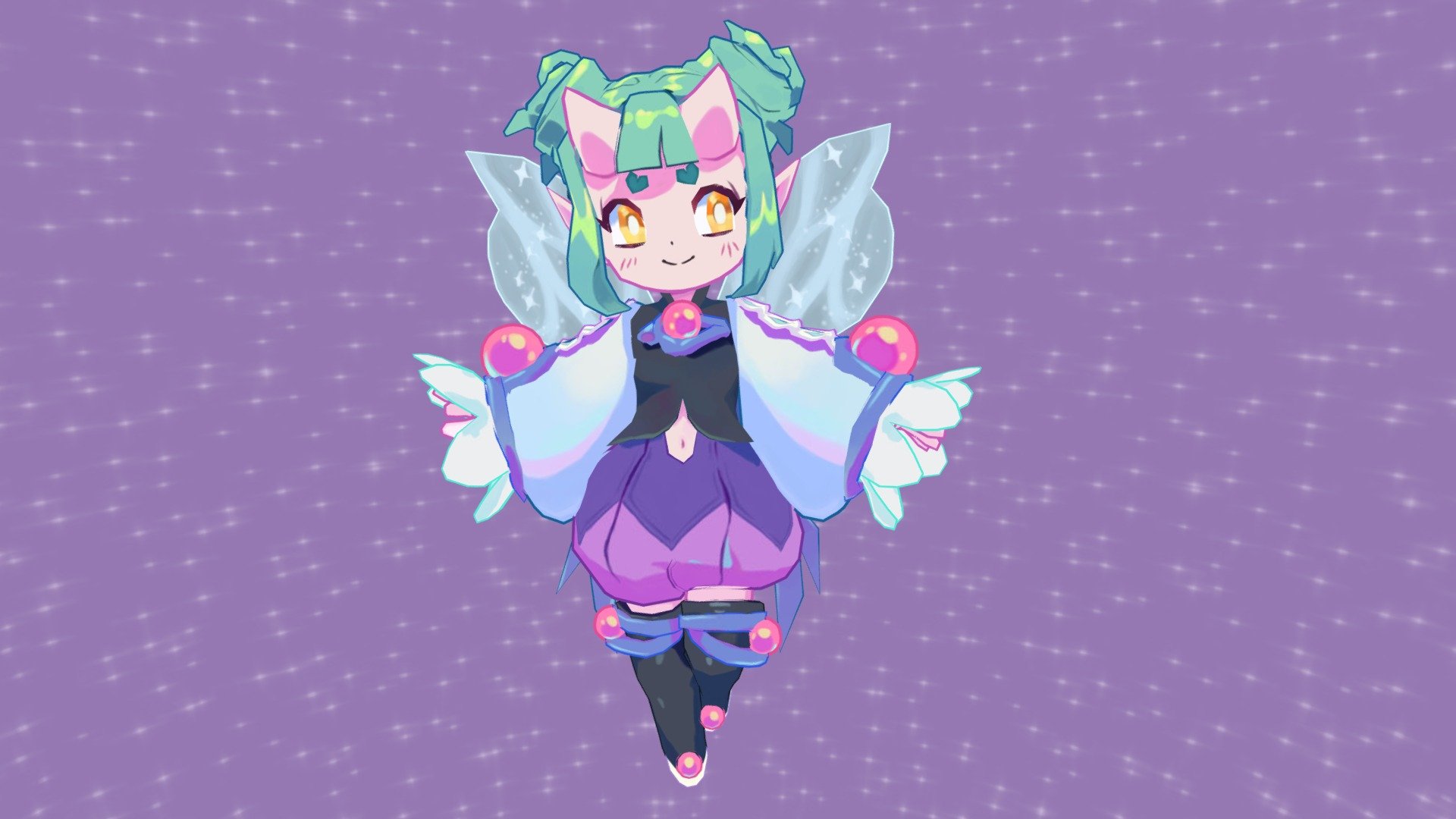 This is a small summer project I did in my spare time! - Fairy Girl - 3D model by natela 3d model