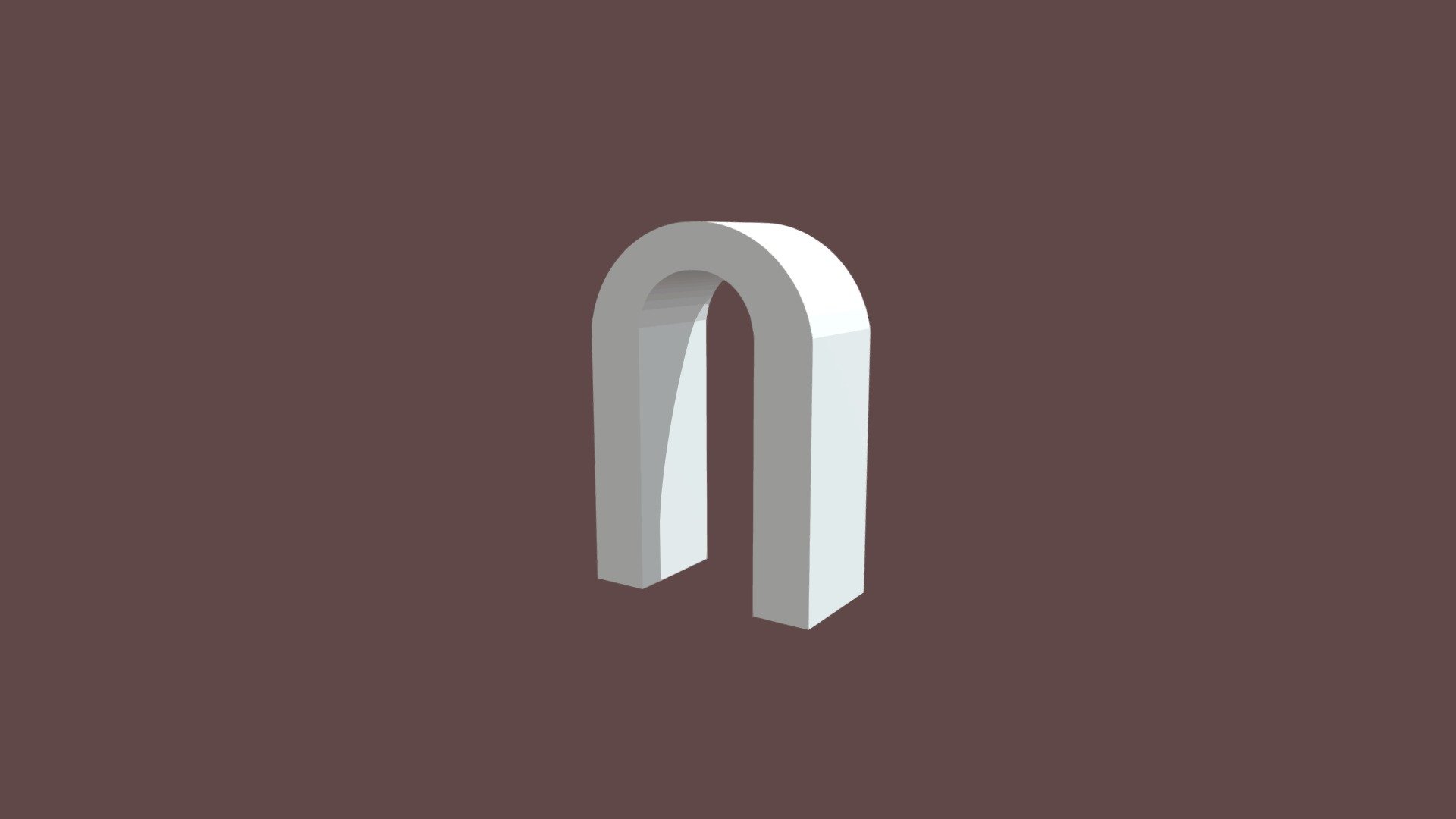 A simple Arch with a round top. 
UV-Mapping is already included, so that you can put any texture on it.

Part of the &ldquo;Shrimple Parts