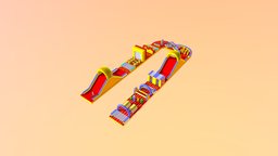 Ultimate Crossfit Survivalbaan 77m inflatable, obstacle, course, bounce, workout-obstacle