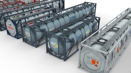 Tank Container food, gas, set, cistern, ready, shipping, goods, fuel, 2k, tank, port, crane, liquid, freight, watercraft, 20ft, capacity, game, container, industrial, 40ft
