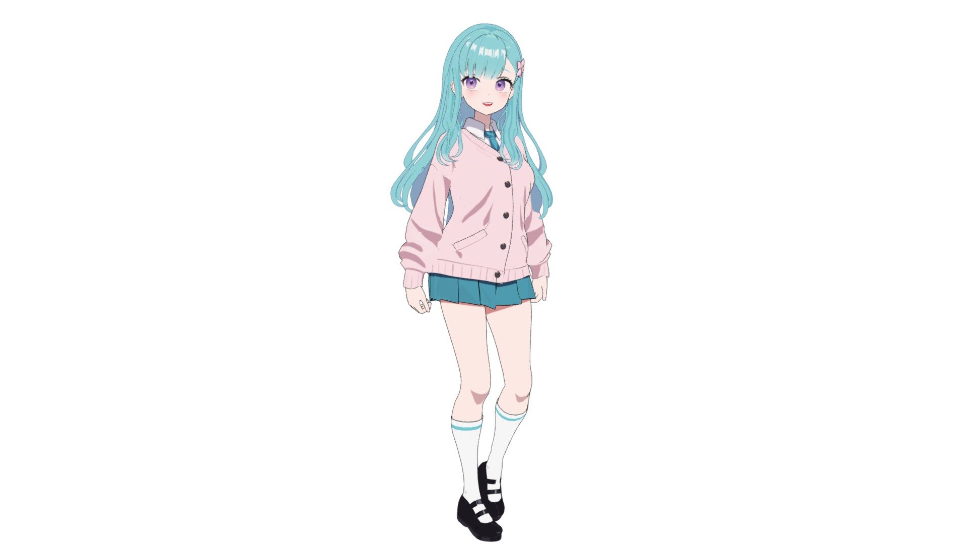 Fluff is an incredibly cute anime girl with sky blue hair and rosy cheeks. Her eyes sparkle with tenderness, and her smile is contagious. Always dressed in cozy and adorable outfits, she is the epitome of comfort and sweetness.

Contains:




.Blend (Blender)

Textures

Rigged (Auto rig pro)

It will be released soon 3d model