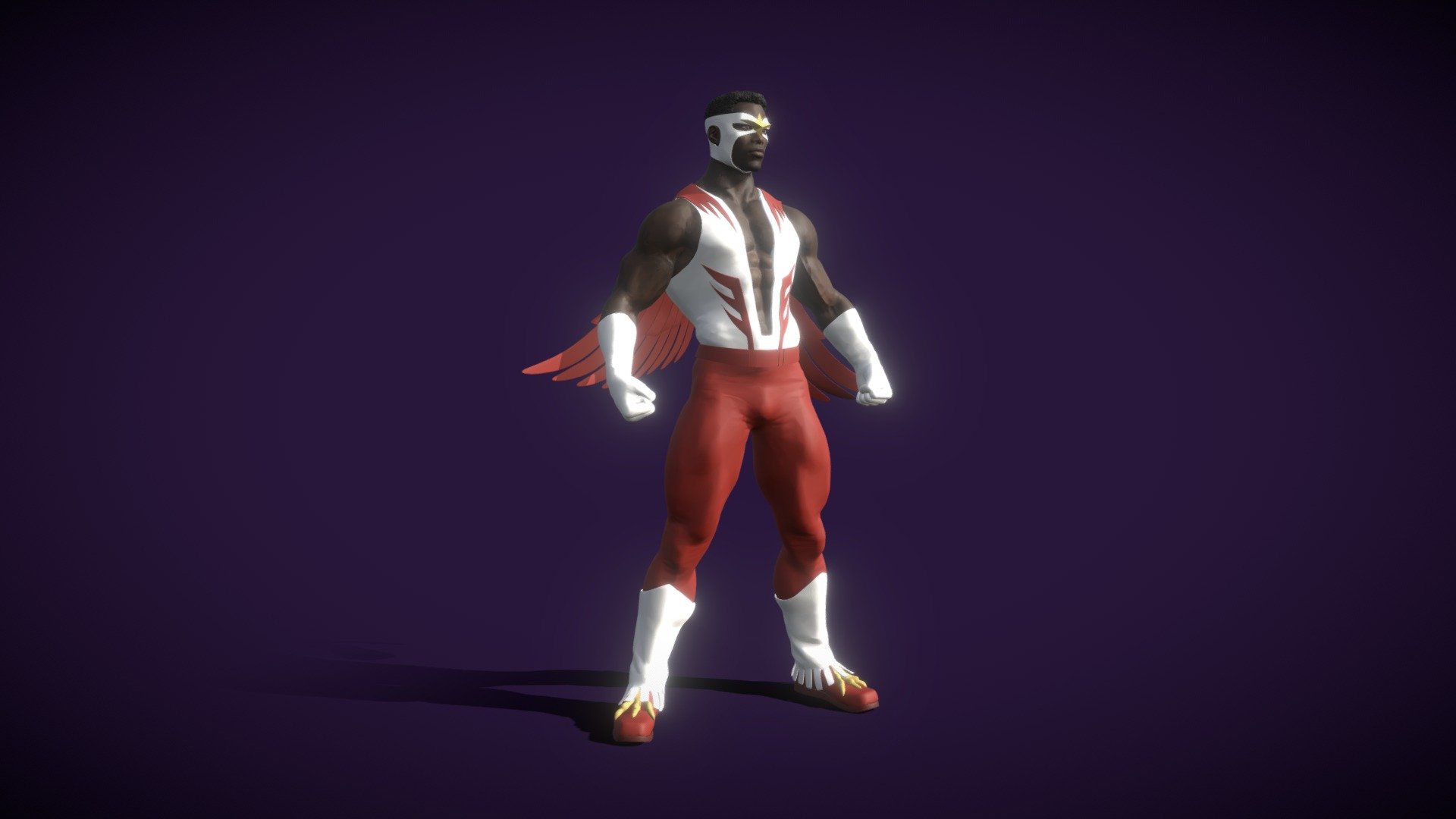 Marvel classic Falcon - Classic Falcon - 3D model by patokali (@patokaliuno) 3d model