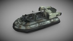Hovercraft product, assets, transport, ready, hovercraft, game-ready, watercolor, game-asset, military-vehicle, weapon, 3d, futuristic, sea, me-asste, one-man