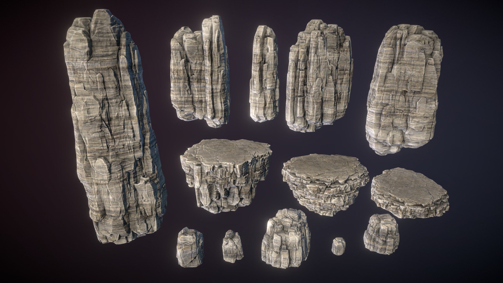 Modular white stones constructor - White stones - 3D model by Dmitriy Dryzhak (@arvart.lit) 3d model