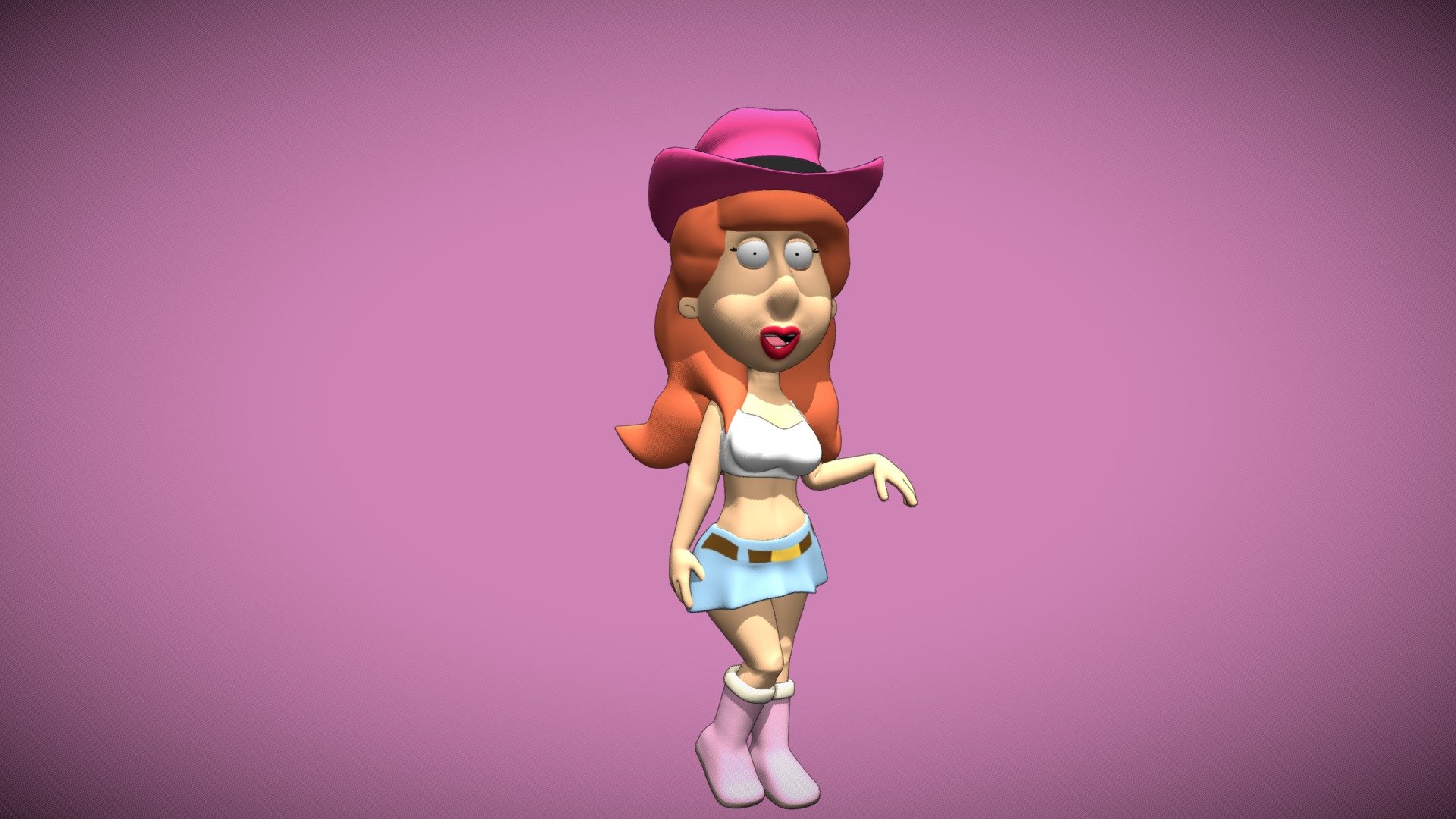 This is Lois Griffin from Family Guy! Here, I modeled her as she looked in her mid-life crisis episode! - Midlife Crisis Lois - 3D model by Placidone 3d model