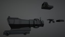 Low-Poly Trijicon ACOG scope & RMR reflex sight reflex-sight, lowpoly