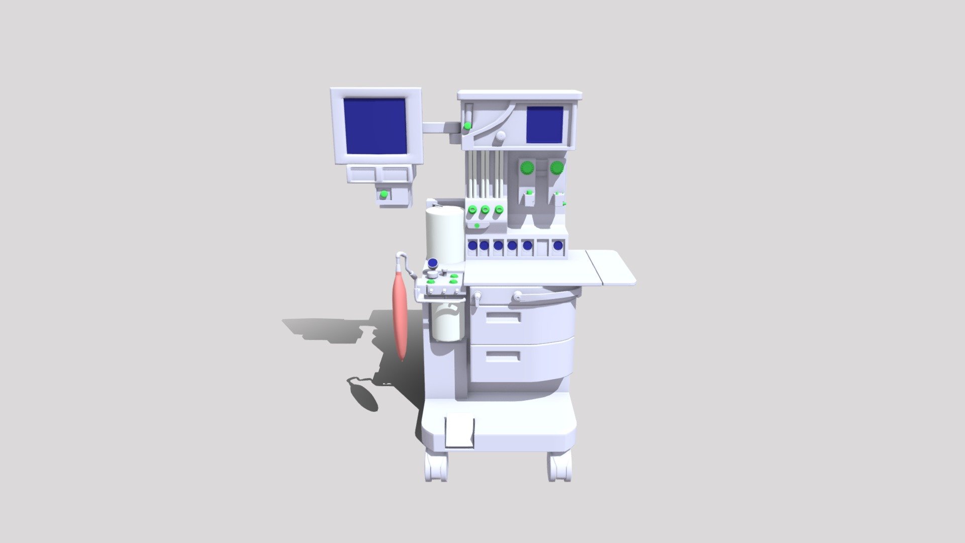 Anesthesia_Machine_FBX_Textures - 3D model by DGLENN43 3d model