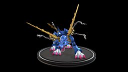 Digimon MetalGarurumon Amplified v2 digimon, metalgarurumon, photoshop, blender