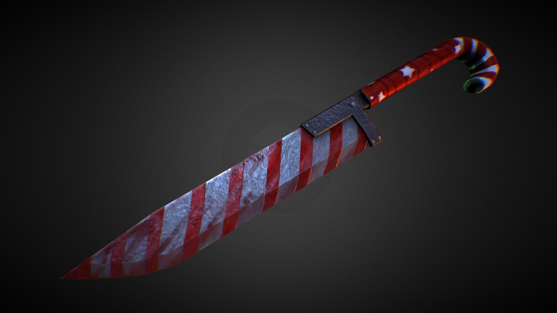 A festive weapon for the Krampus Event on Second Life.
Blender + 3DCoat 3d model