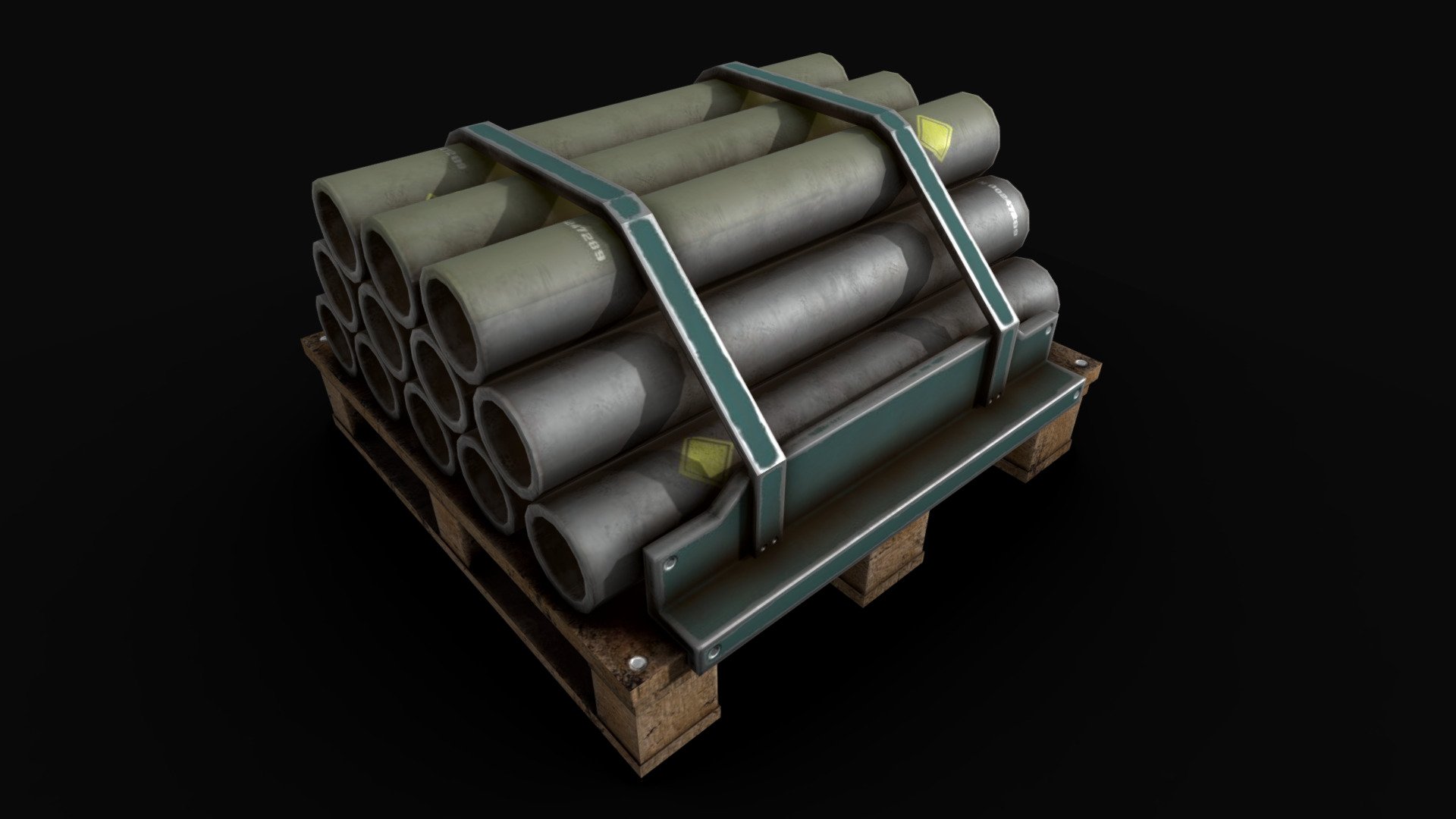 Portfolio Warehouse Scene Meshes Log - Industrial Pipes - 3D model by Alex P (@a_park_art) 3d model