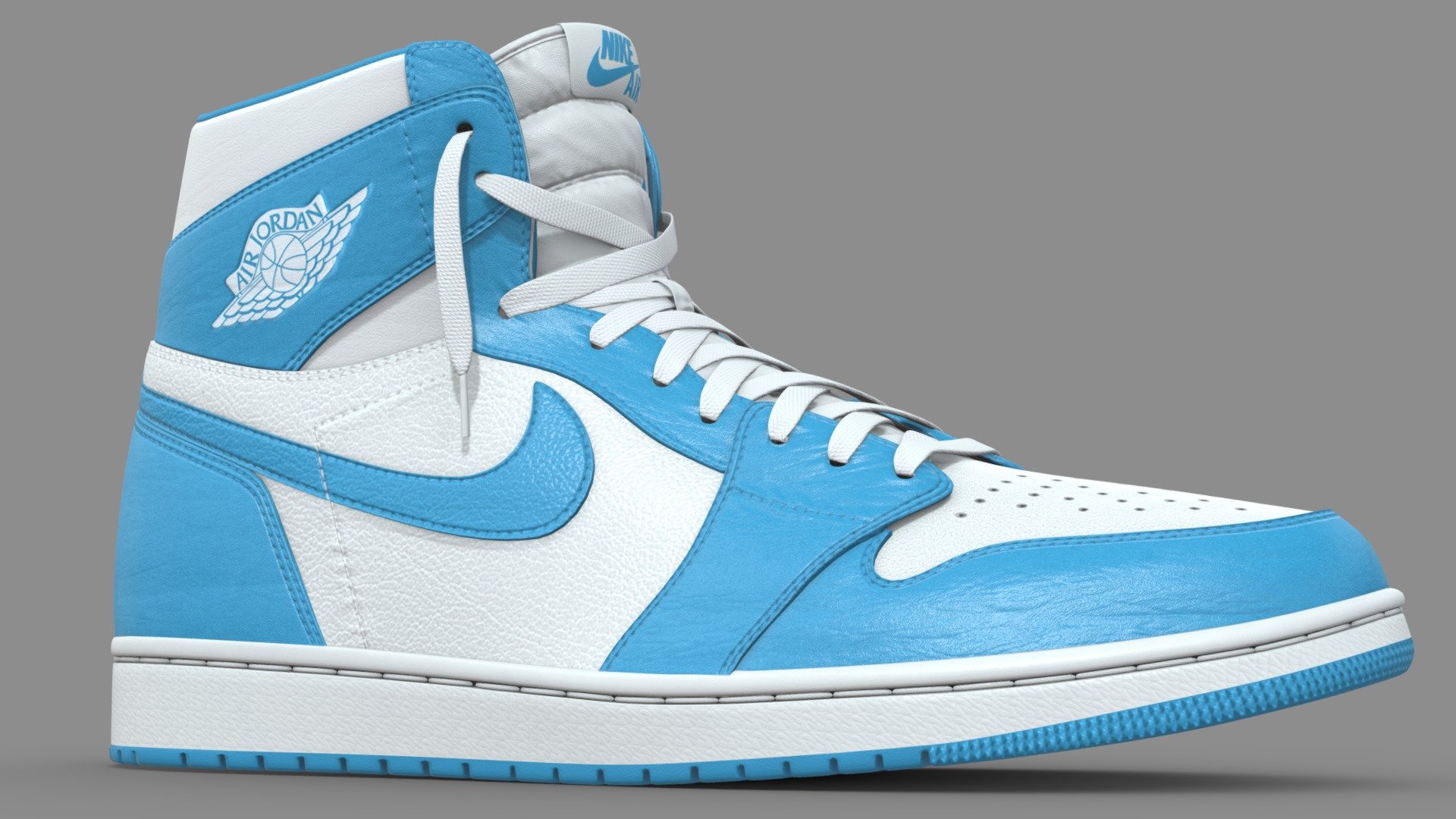Modelled in Blender and textured in Substance, no detail went overlooked in the creation of this shoe. As a result it is subdivision ready. Unwrapped with efficiency in mind both left and right shoes are mostly identical, save for logos and text that cannot be mirrored. This was done to save on having 8 texture sets instead of 4, most of the unwrapped mesh of one shoe overlaps with the other.

An alternate version of the shoe, which combines those 4 texture sets into just 1 is available, along with lace colour variations 3d model