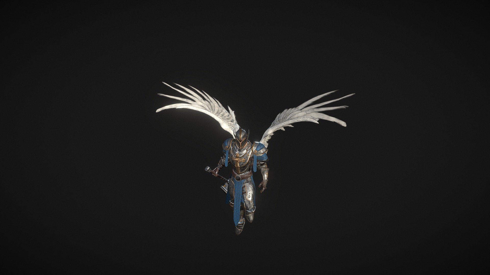 My second character. 
3D max, Zbruh, 3D coat, Subtance painer, corona render - Angel knight - 3D model by KonstantinErmakov 3d model