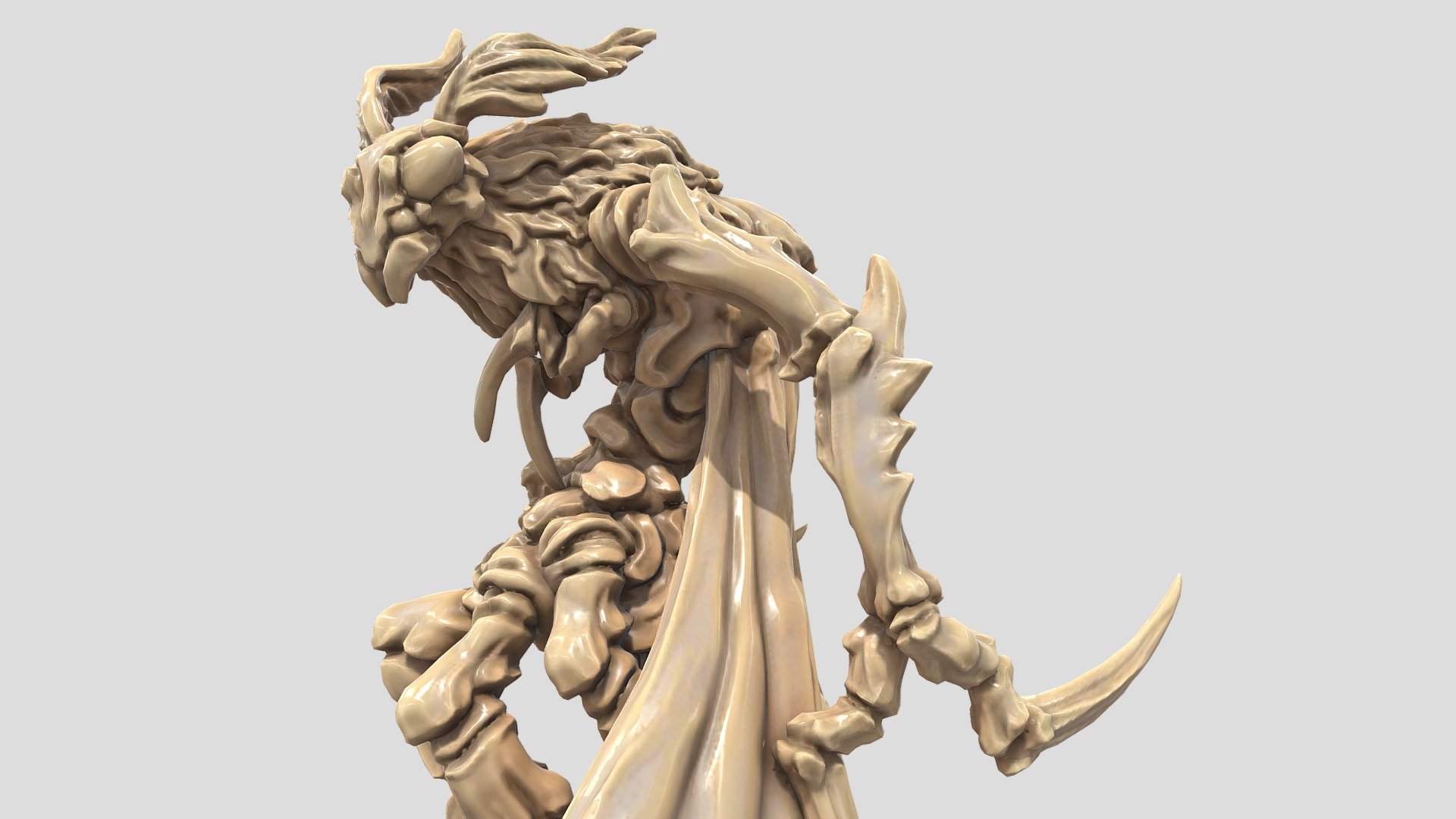 Mothman - Cryptid - PRESUPPORTED - 32mm Scale - Mothman - Cryptid - D&D Miniature - 3D model by Printed Obsession (@printedobsession) 3d model