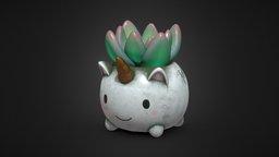 A Unicorn for the Princess unicorn, plant, cute, plants, pot, princess, toy, cactus, speed, postapocalyptic, kawaii, succulent, 3december, glass, horse, fantasy, porselain