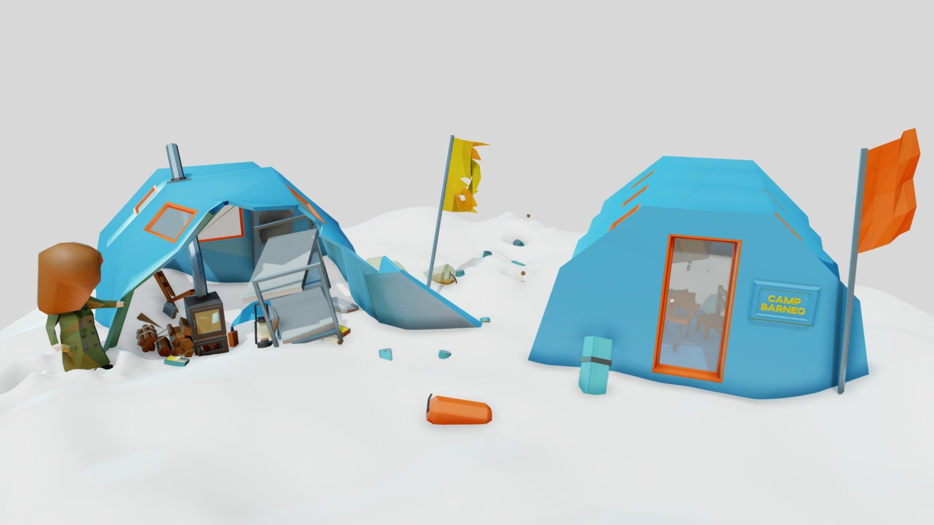 North case: Wood Stove (day 2) - 3D model by burunduk 3d model