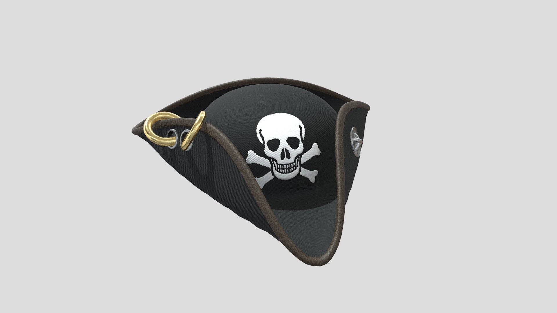 Simple pirate hat made with 3dsmax, zbrush and substance painter 3d model