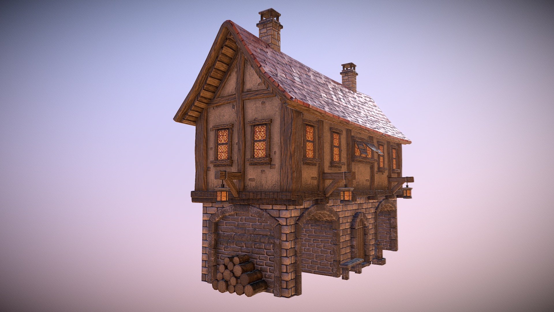 Game ready model - Cartoon House 3 - Buy Royalty Free 3D model by Dexsoft Games (@dexsoft-games) 3d model