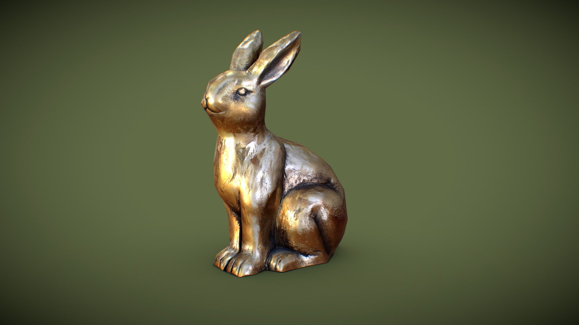 Mit Iphone 14pro: (Scaniveres detailmode 8k)
mit blender 3.4.1 decimate-Bake texture 4K - Gold-Hase - 3D model by renelambert 3d model