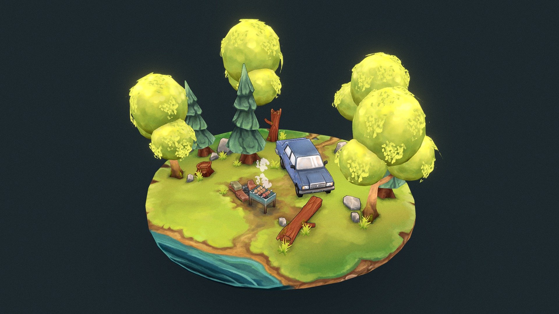 This scene is inspired by the May holidays in nature.



Total number of triangles excluding external lines: 6,840

You can find out more about each subject on my ArtStation



I will be glad if the props of the 3D scene are useful to you in personal projects)
 - Stylized forest - Scene "May holiday" - Download Free 3D model by Bársh (@borsh_and) 3d model