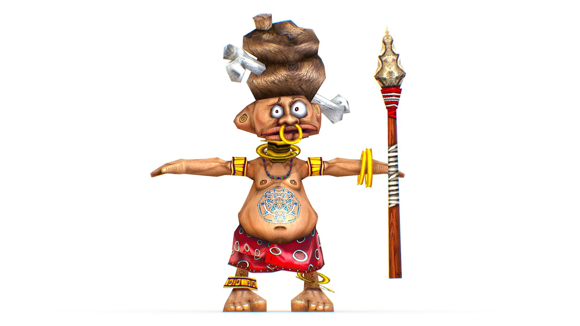 Low Poly Cartoon Creature Native - Low Poly Cartoon Creature Native - Buy Royalty Free 3D model by Oleg Shuldiakov (@olegshuldiakov) 3d model