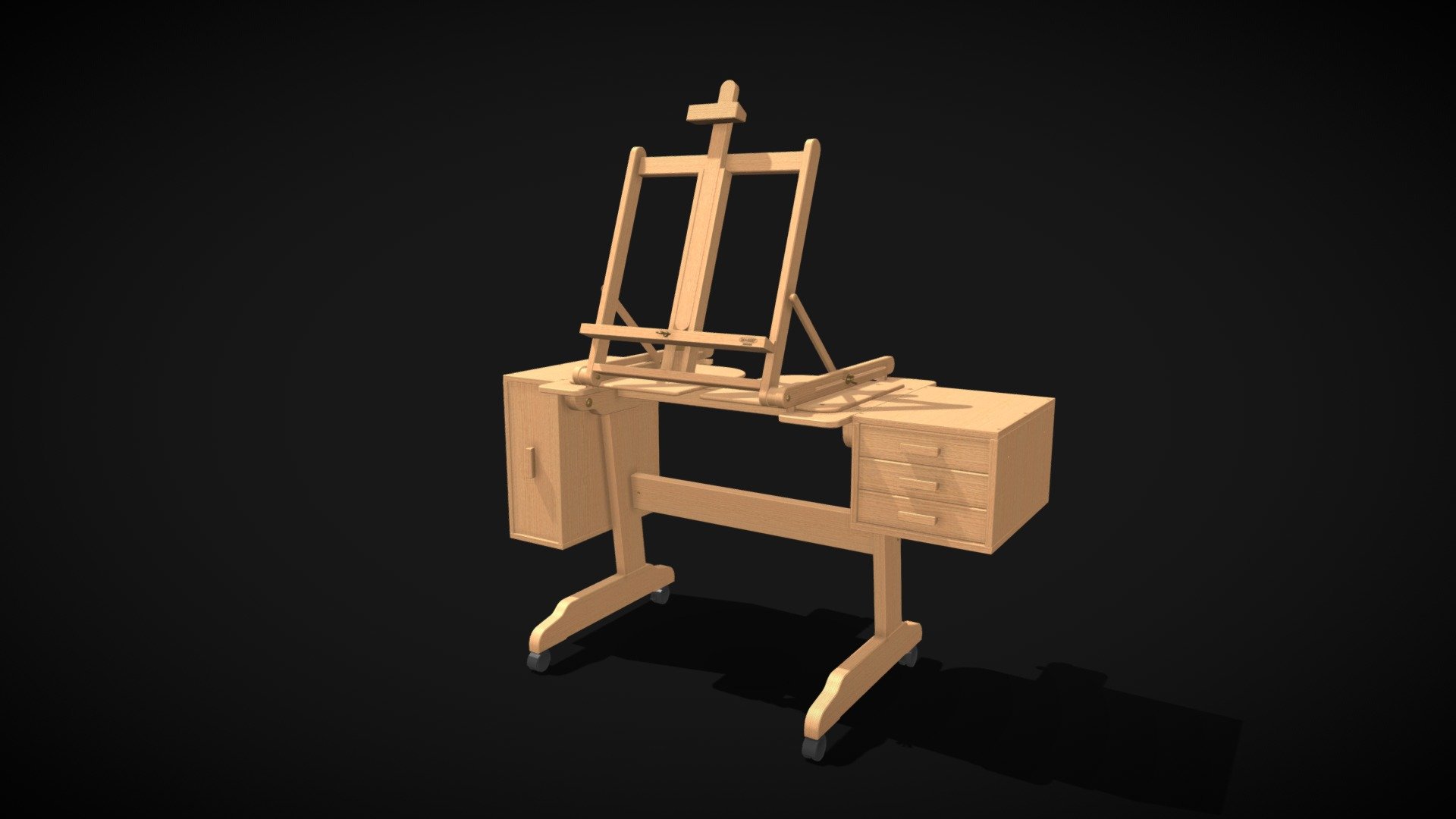 MABEF studio easel M/30 - 3D model by Mabef 3d model